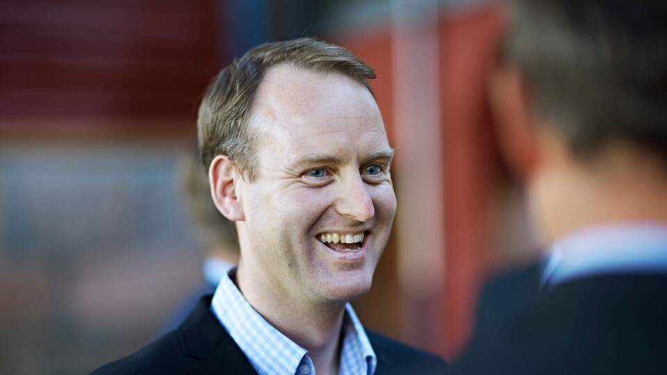 En fornøyd Morten Grongstad, konsernsjef i AF Gruppen, ser frem til å sette i gang med tunellrehabilitering i Rauma kommune i Romsdal.