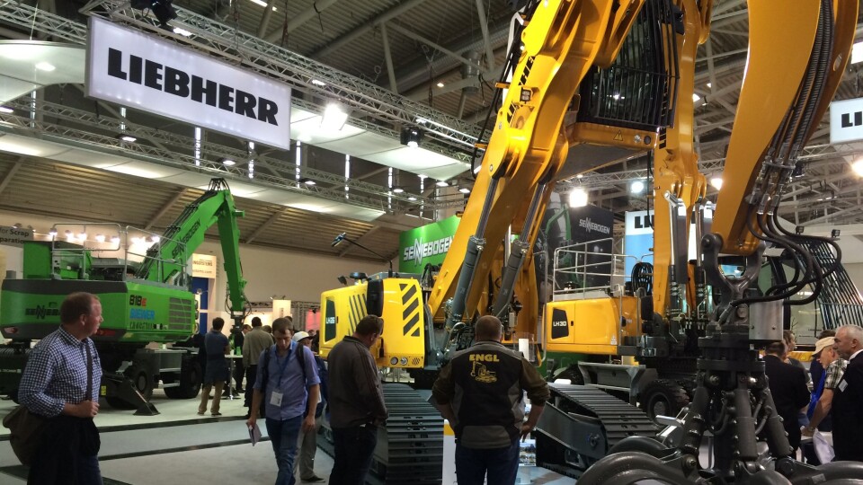 Sennebogen og Liebherr er store aktører på materialhåndteringsmaskiner.