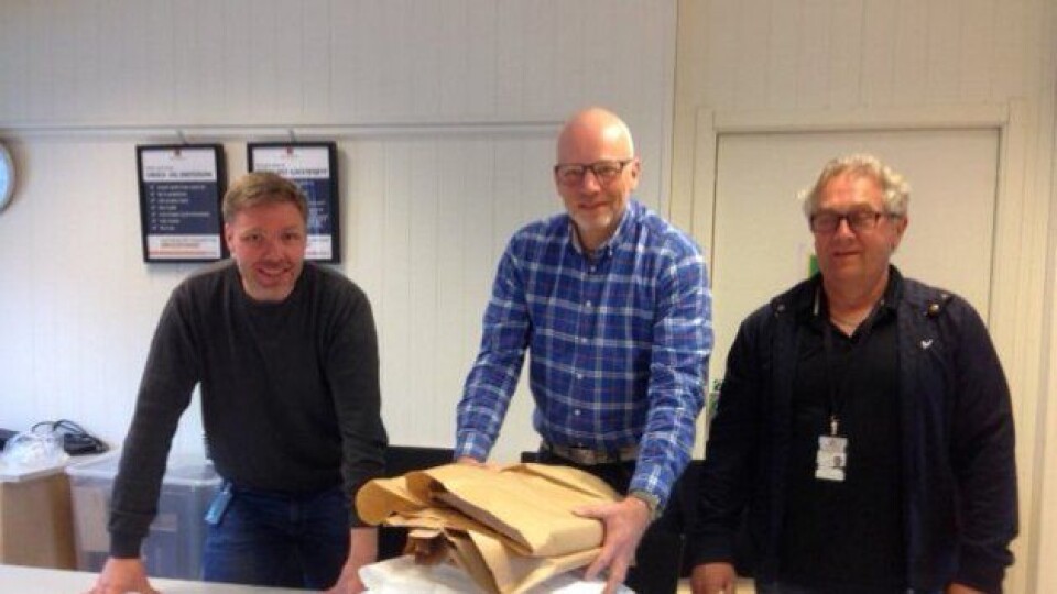 Prosjektleder Dag Ivar Borg, byggeleder Gunleik Hoffman og kontrollingeniør Kurt Sturla Ness var fornøyde med tilbudene som hadde kommet inn.