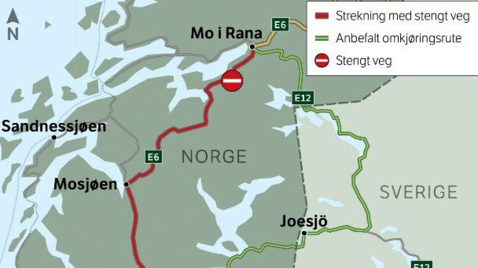 Statens vegvesen anbefaler omkjøring gjennom Sverige når de «kapper Norge i to».
