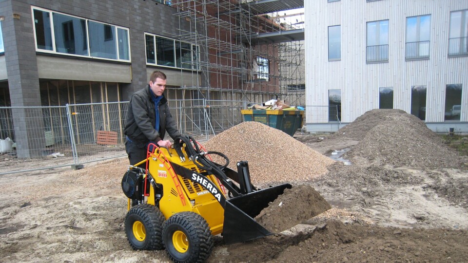 MinilasterenSherpa 100 med skuffe. Alle