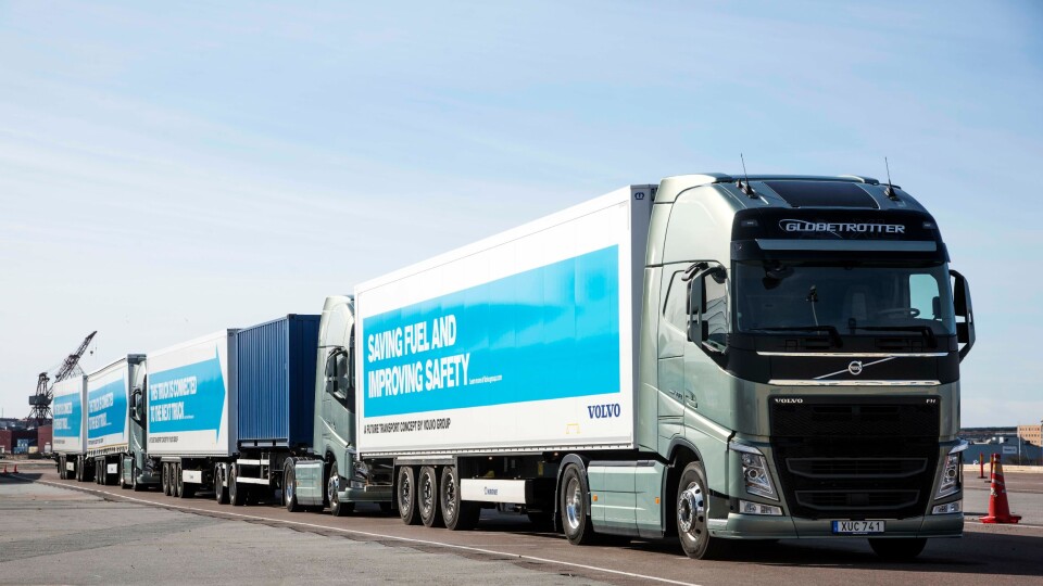 Disse vogntogene skal være med i EU Truck Platooning Challenge og være fremme i Rotterdam 8.april.