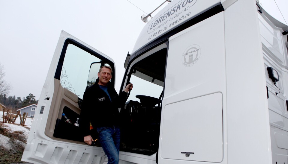 Finn Erik «Finken» Kalnæs avbildet ved en tidligere anledning. Han er oppgitt over hvordan DSV har behandlet sin norske transportører.