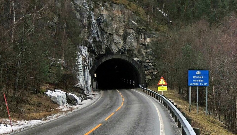Fra 4 januar blir det nattestengt i Bermålstunnelen på fv 53 mellom Årdal og Lærdal i Sogn.
