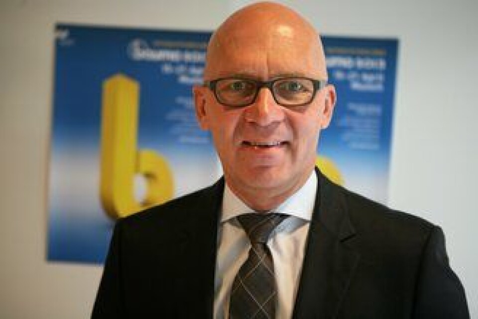 KJØPEGLAD: Styreformann og adm. direktør Klaus Dittrich i Messe München.