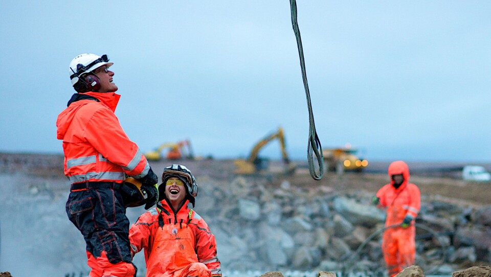 Veidekke-bilde fra oppsetting av vindturbiner på Raggovidda i Finnmark.
