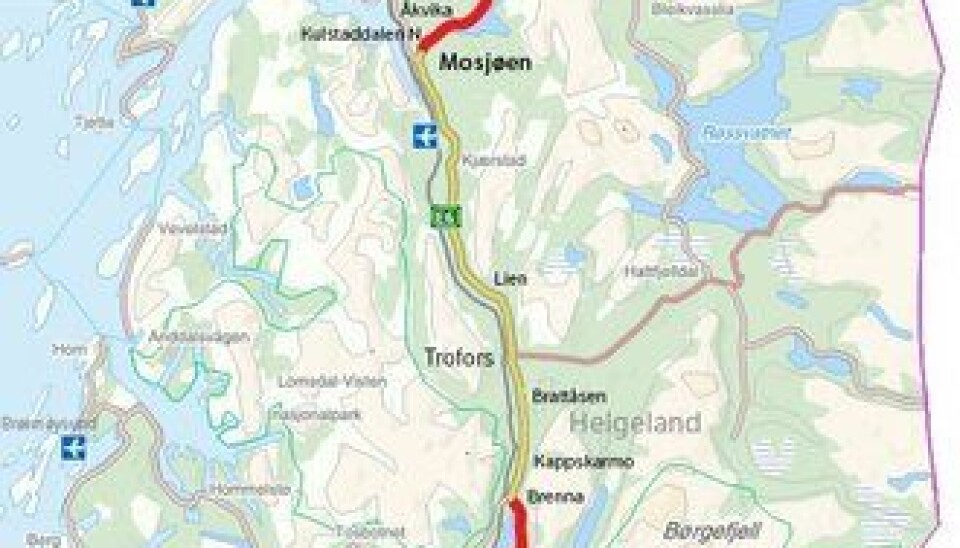 Kontraktsområdet strekker seg fra Nord-Trøndelag grense til Osen, en vegstrekning på ca. 13,2 mil.