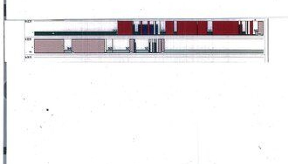 Sjåføren ble avslørt av den elektroniske kjøredagboken. Kjøringen startet torsdag morgen i Sverige. Bildet viser utskriften for torsdag og fredag forrige uke. De røde kolonnene er kjøring, blått er annet arbeid og grønt er hvile. De skraverte feltene viser kjøringen som er gjort uten sjåførkort.