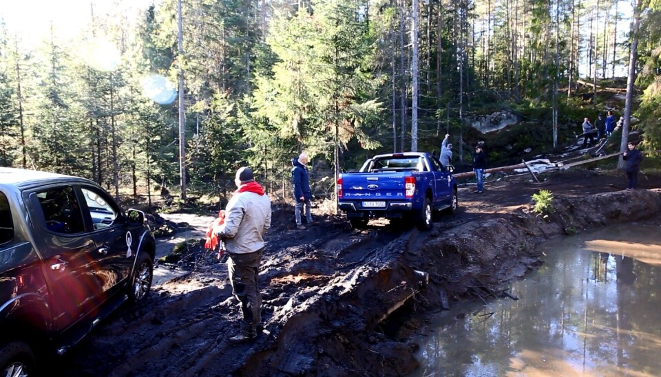 Pick-up-testing i skogen for å avgjøre hvem som skal få den europeiske prisen «International Pick-up award 2016». Alle