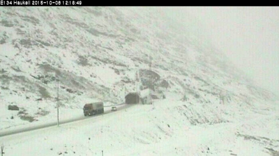 E134 Haukelifjell 8. oktober 2015, klokken 12.16.