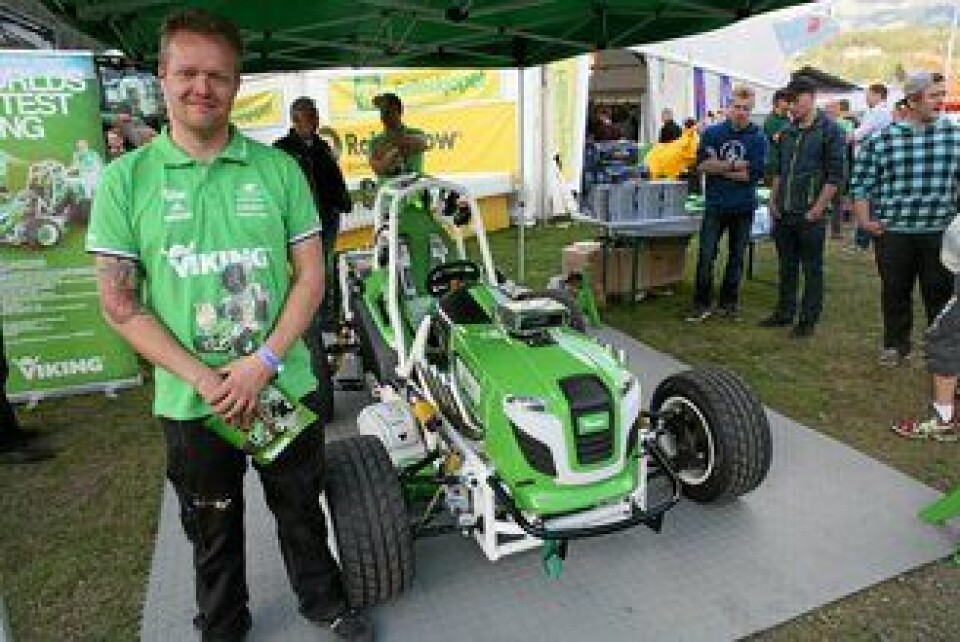 «World's fastest Viking» var utstilt på Dyrsku'n. Marius Gjevik har vært med på bygging.