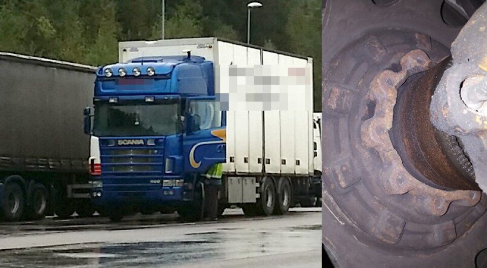 Manglet bremseskive