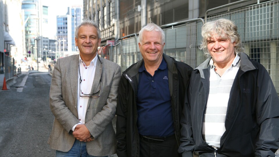 Godstransportaktørene er glade for planene om ny by-logistikk. Fra venstre NLFs regionssjef Oslo/Akershus, Johan Kristian Bjerke, Schenkers kommunikasjonssjef Einar Spurkeland og TS Forums leder, Morten Nore.