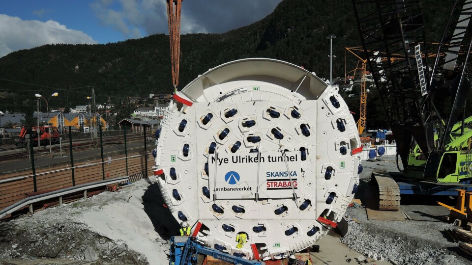 Den største TBM-en i Norge er under montering i Arna ved Bergen. ALLE