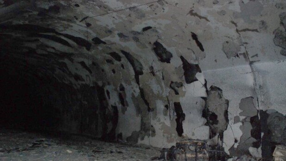 Slik ser Skatestraumtunnelen ut etter brannen som oppsto da en tilhenger med 16.500 liter bensin brant. Alle