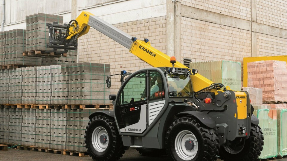 GUL TELESKOPTRUCK: Kramer fortsetter å produsere teleskoptrucker for seg selv, men ikke for Claas etter 2018.