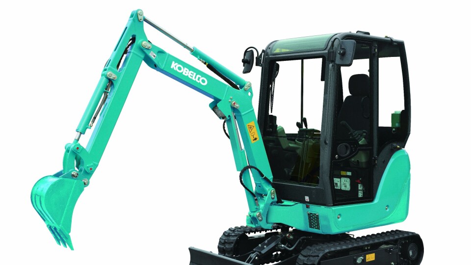 Modellen SK18 er en av de nye minigraverne Kobelco nå lanserer.