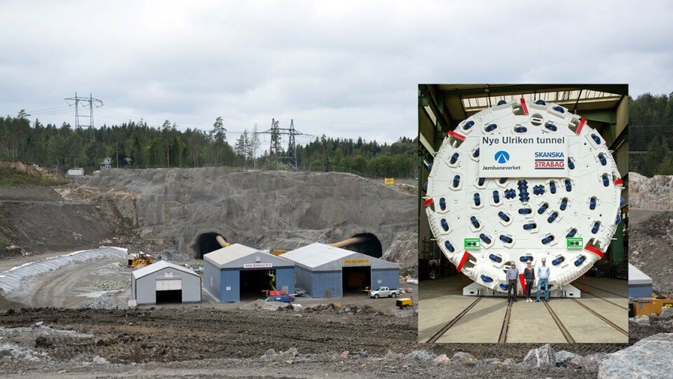 Herreknecht skal etter all sannsynlighet levere TBM-ene som skal drive Follobanen. Innfelt er TBM-en som samme firma har levert til Skanska og som skal drive Ulriken-tunnelen.
