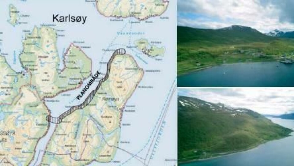 Ringvassøya, Reinøya og Karlsøya i Karlsøy kommune.