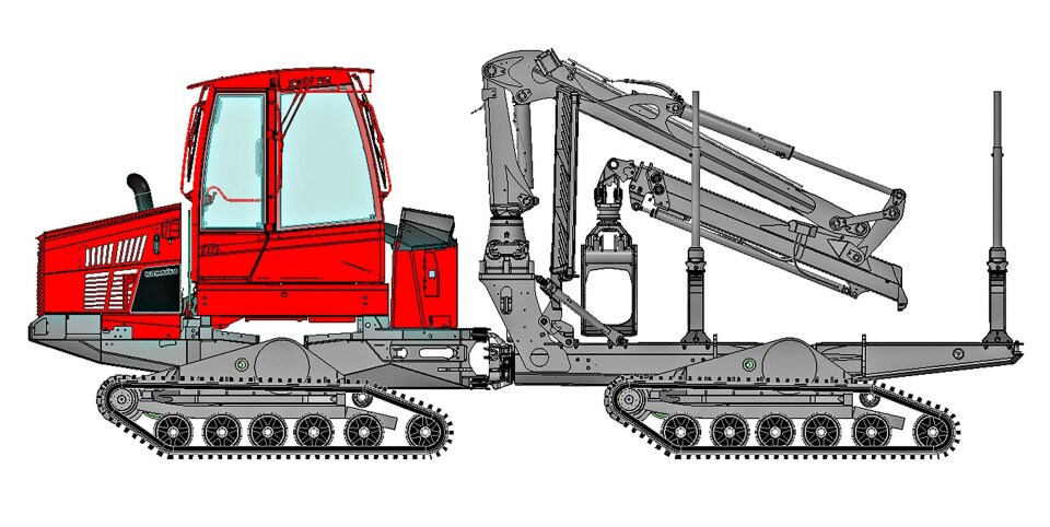 Komatsu lassbærer med belter fra BAE Systems Hägglunds skal testes i Sverige fra august 2015.