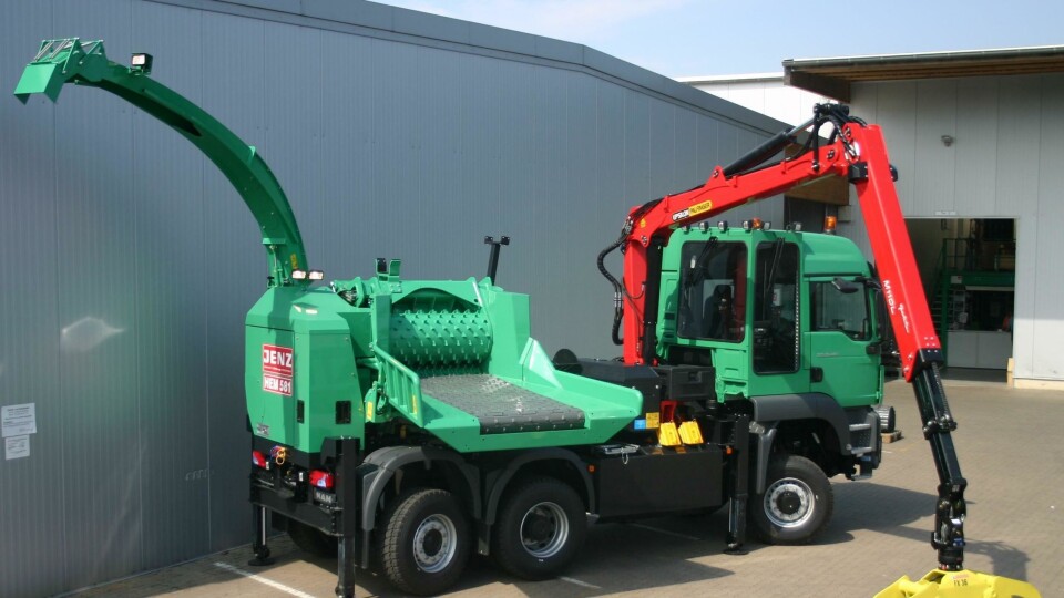 Ryantech Energys nye Jenz fliskutter montert på MAN TGS 28.480 6x4.