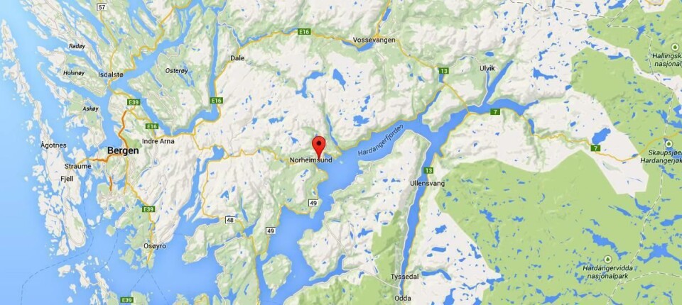 Det skal bli tryggere for alle trafikanter når Kvammapakken i Kvam er ferdig bygget (området markert). Kart: Google Maps