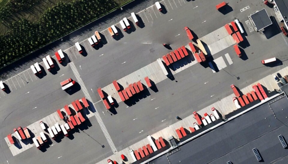 Postens store terminal i Lørenskog fra luften.