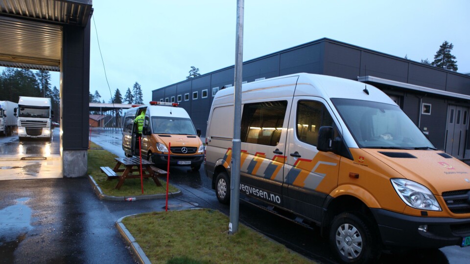 Illustrasjonsbilde fra Magnormoen kontrollstasjon ved riksvei 2 i Hedmark. Bildet er fra november 2013.