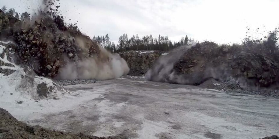 Sprengning i Valdres