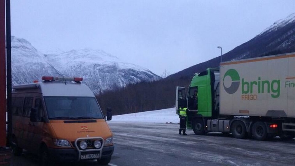 29. januar var det tungbilkontroll på Nordkjosbotn. Denne gangen var alt på stell.