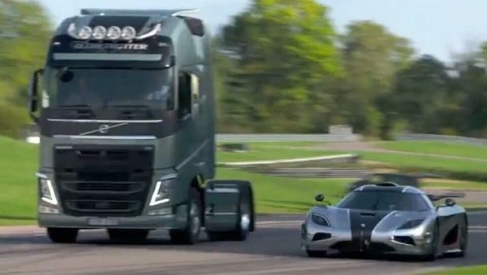 Volvo FH I-shift mot Koenigsegg One:1