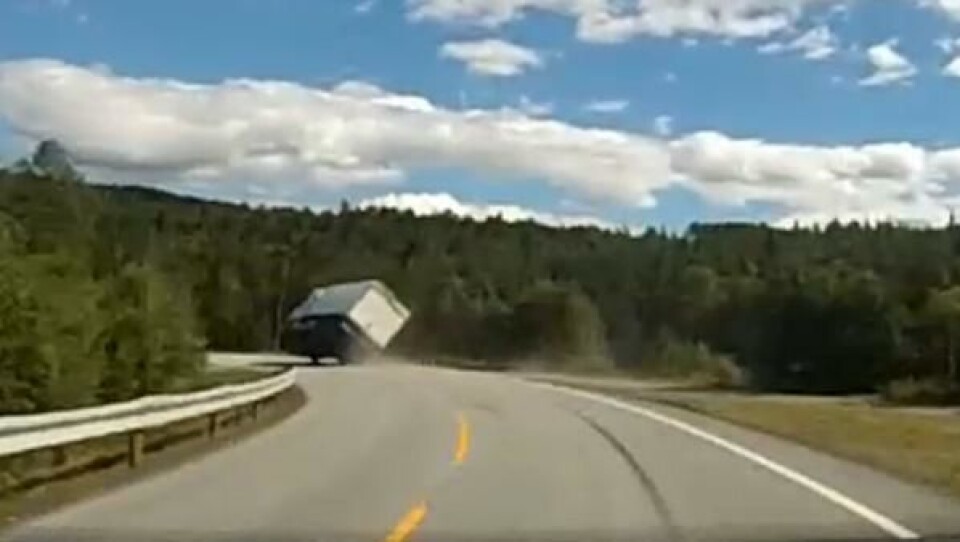 Her velter ølbilen