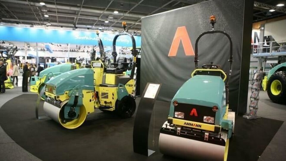 På Intermat hadde Ammann med tre modeller, fra høyre AXR 20, AXR 26 og AXR 45.