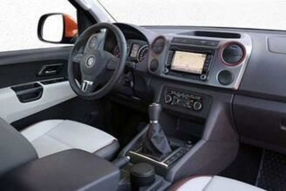 Interiøret i Volkswagen Amarok Canyon skiller seg ut fra andre Amarok-modeller.