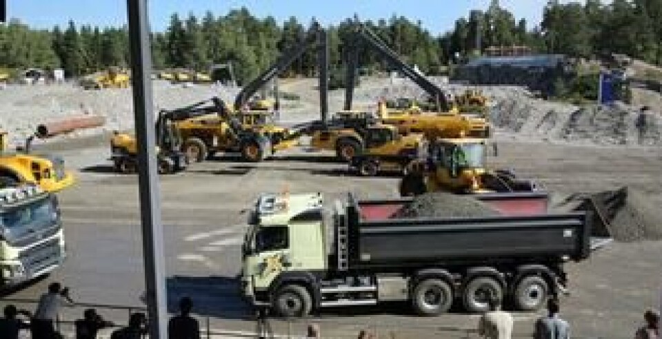 Volvo viste fram flere maskiner under Volvo Innovation Forum.