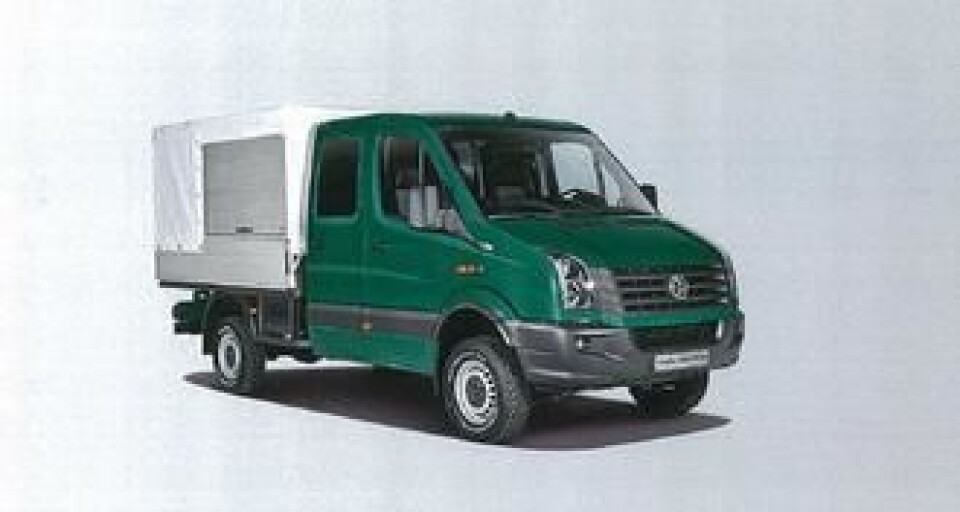 VW Crafter 35 dobbeltkabiner med 4MOTION er et godt utgangspunkt for en etatbil med behov for å bevege seg utenfor vei. Påbygget kan utformes for individuelle behov.