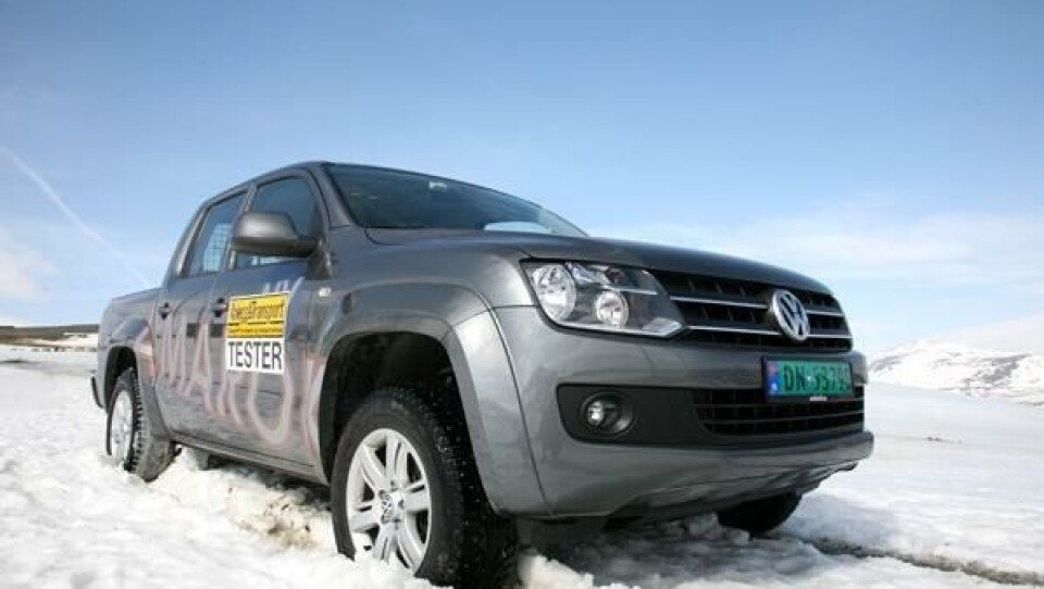 Volkswagen Amarok selger bra. Bildet ble tatt da Anlegg&Transport testet bilen.