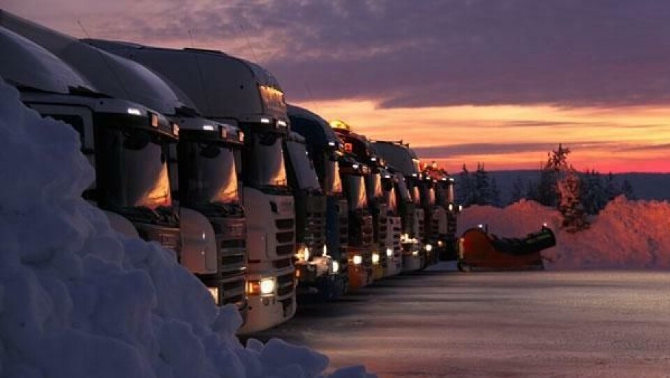 Scania hadde et bredt utvalg av kjøretøy på sitt vinterarrangement i Trysil.