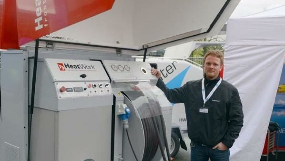 Tommy Larsen og HeatWork har store forhåpninger for den nye teletiningsmaskinen HY35.