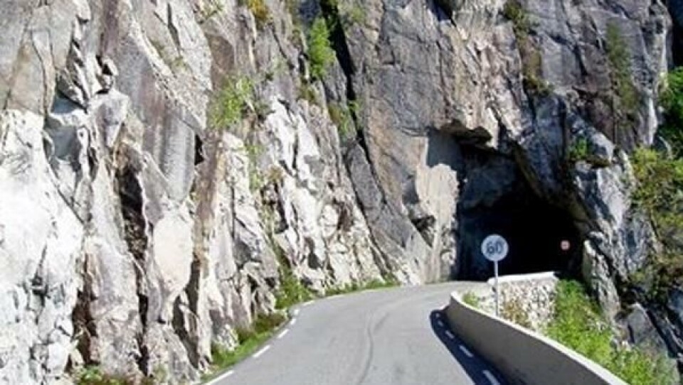 Fylkesvei 7 Lussandberget.