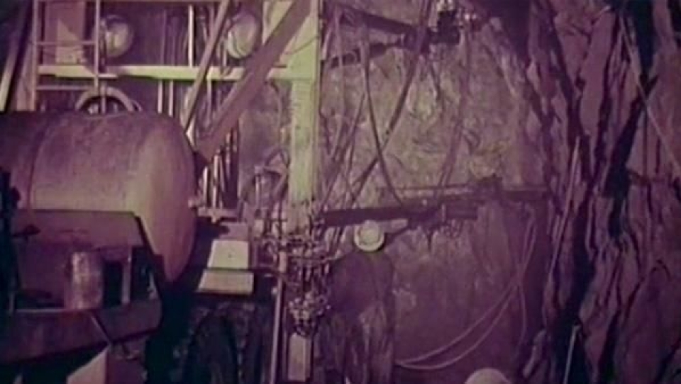 Slik så tunneldriving ut i 1962.