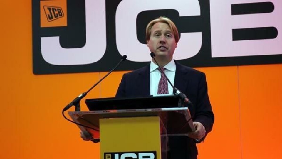 For første gang var det tredje generasjon Bamford som frontet JCBs pressekonferanse.