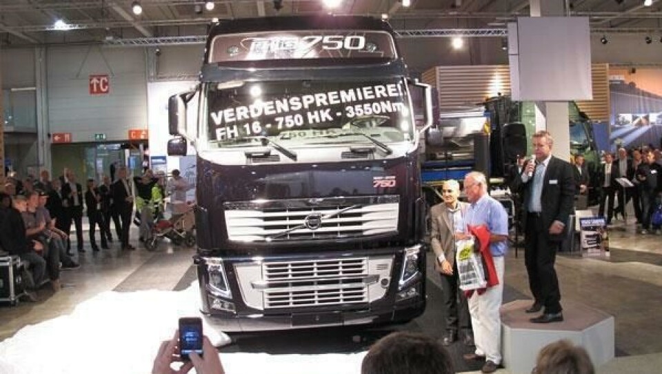 Glimt fra Transport 2011 hvor Volvo hadde verdenslansering av FH16 med 750 hk.