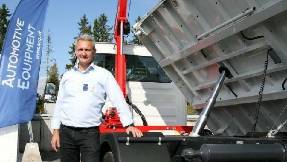 Lars Jørgensen presenterte Henschels nye tipp- og fastplan på Transportmessa.