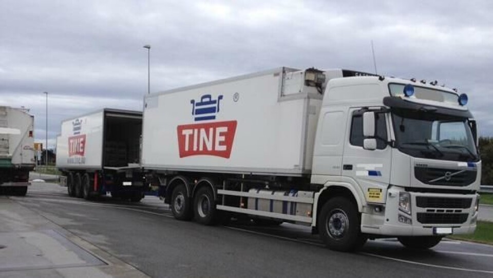 Tine-bil måtte laste om