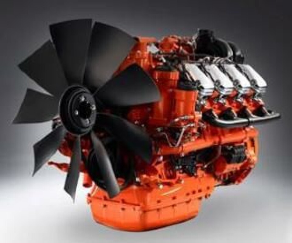 Terex med Scania V8-motor