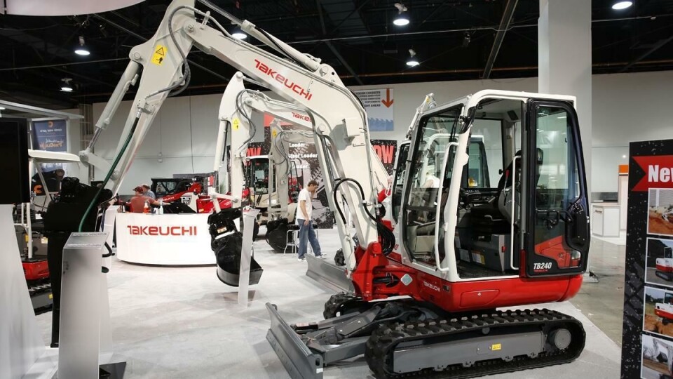 Takeuchis TB240 startet rekken av nye maskiner fra japanske Takeuchi på Conexpo.