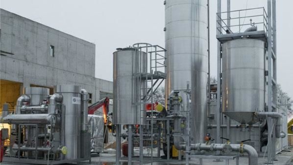 Den nye reaktoranlegget MAN Diesel & Turbo har bygget for produksjon av syntetisk metan.