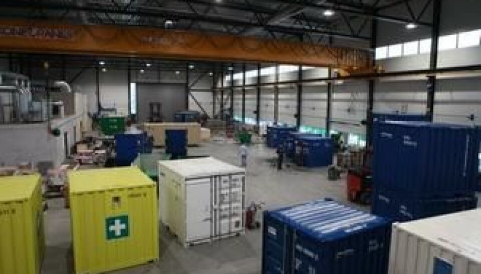 Det nye verkstedet er dimensjonert og utstyrt for å kunne ta alle container-jobber.