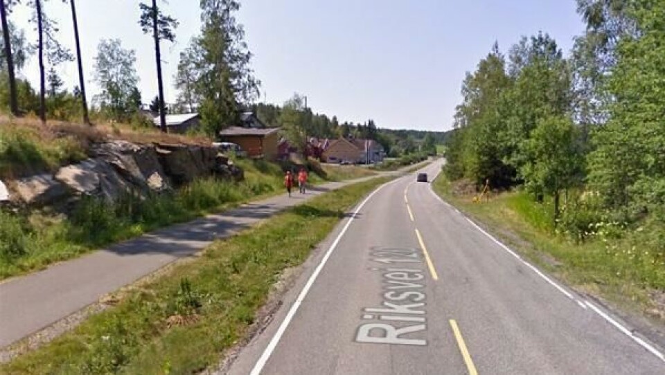 Fylkesvei 120 ved Ringvoll i Hobøl.